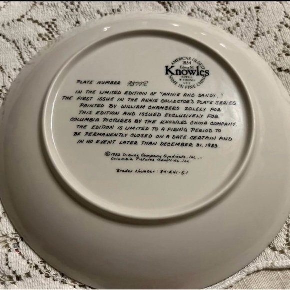 Knowles Annie Decorative Plates Set with Red, Blue, and Brown Accents - Picture 7 of 9